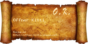 Offner Kitti névjegykártya